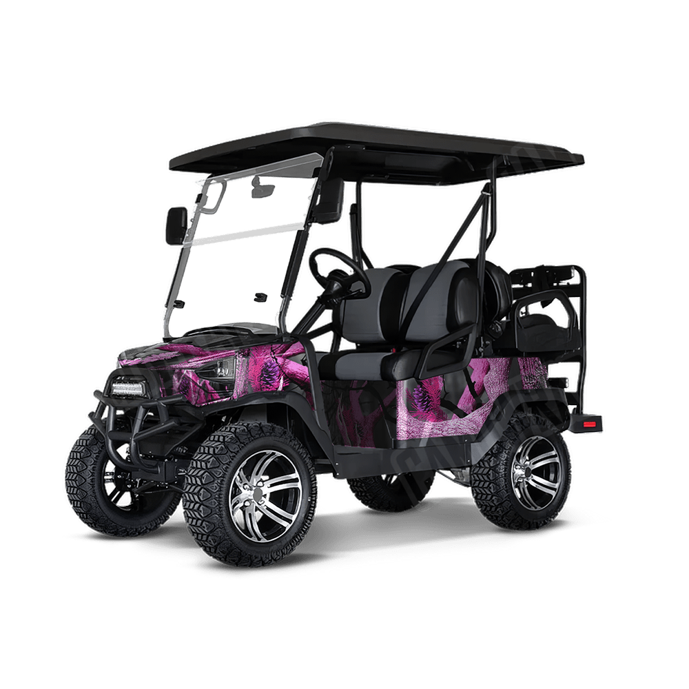 Nature Pink Lifeless Woods Golf Cart Camo Vinyl Wrap
