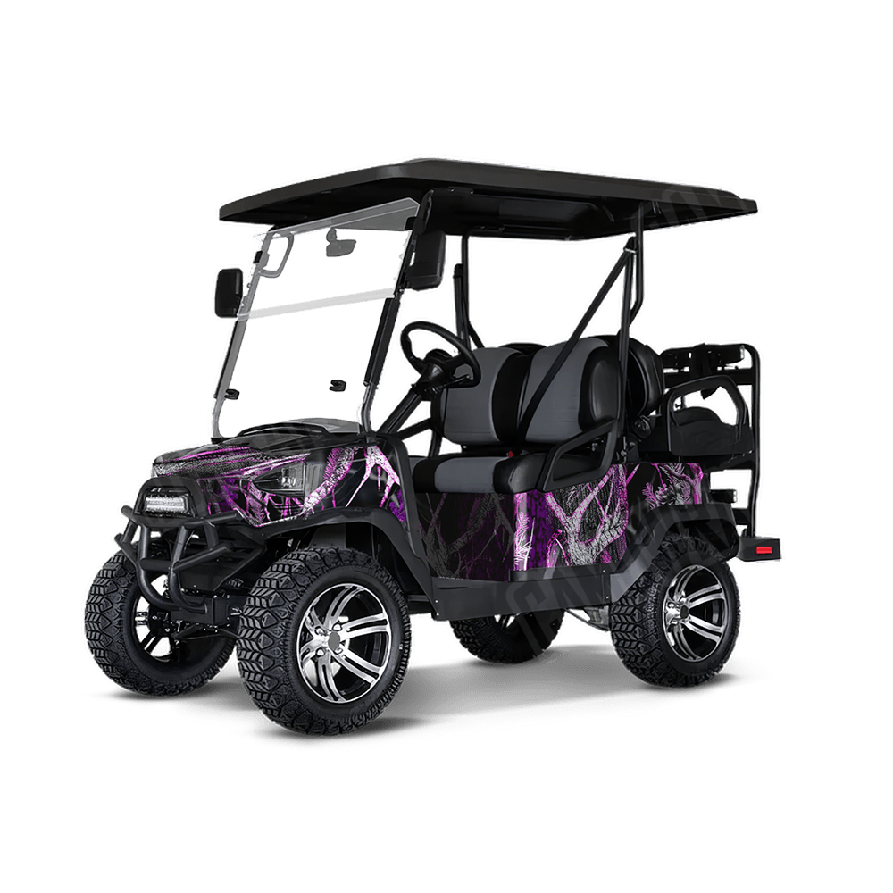 Nature Pink Voodoo Golf Cart Camo Vinyl Wrap