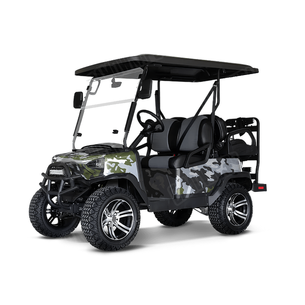 RELV X3 Timber Wolf Camo Golf Cart Vinyl Wrap
