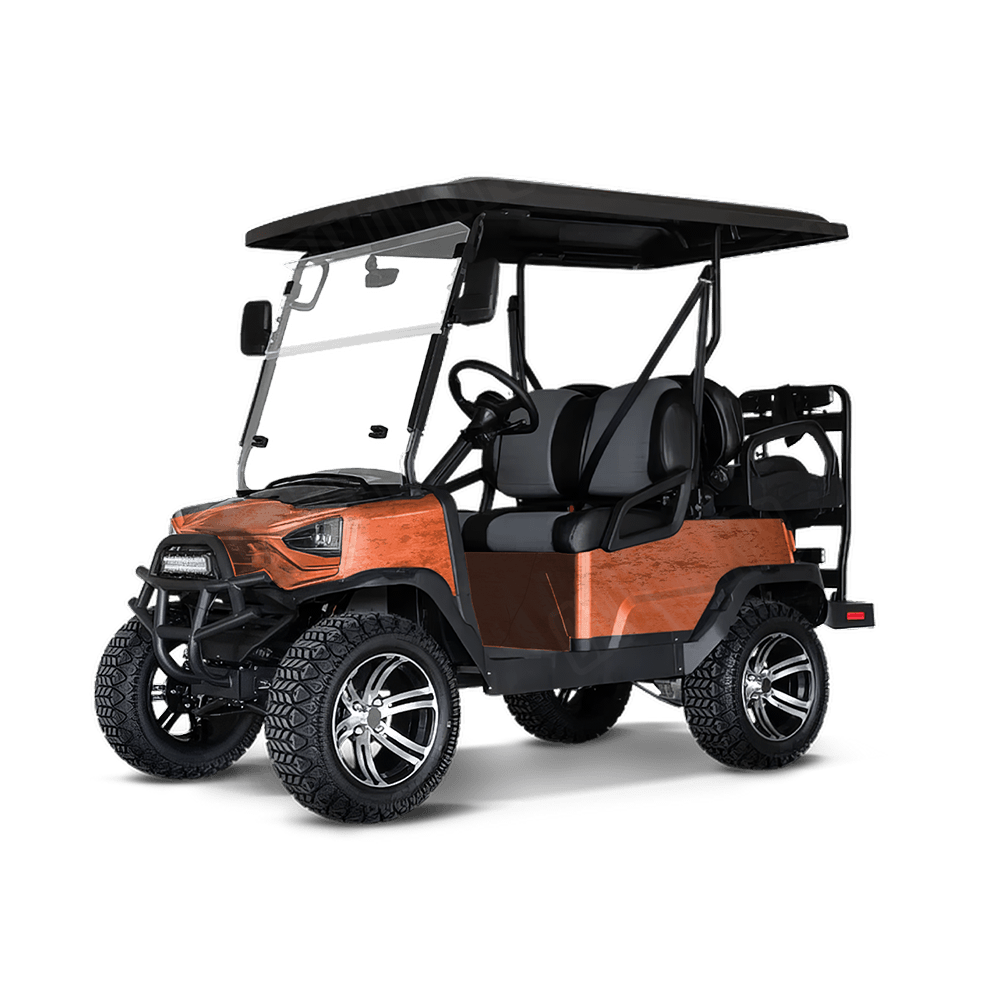 Realtree Fishing Orange Golf Cart Camo Vinyl Wrap