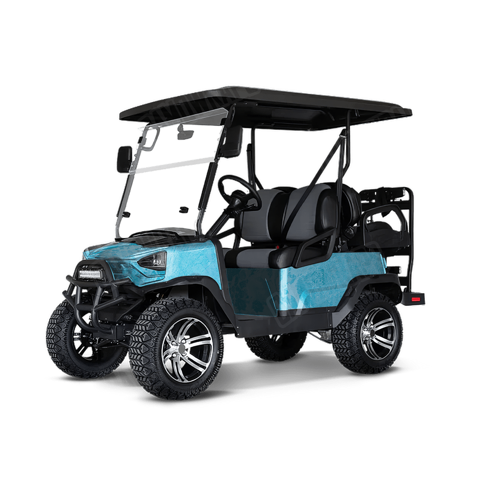 Realtree WAV3 Light Blue Camo Golf Cart Vinyl Wrap