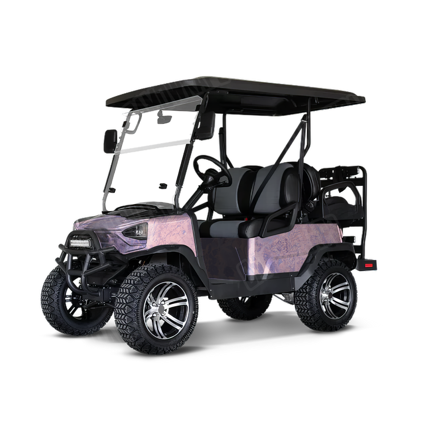 Realtree WAV3 Purple Rose Golf Cart Camo Vinyl Wrap