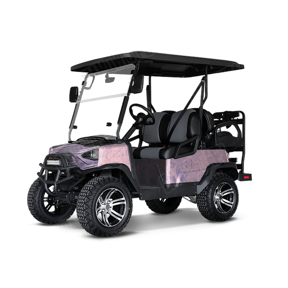 Realtree WAV3 Purple Rose Camo Golf Cart Vinyl Wrap