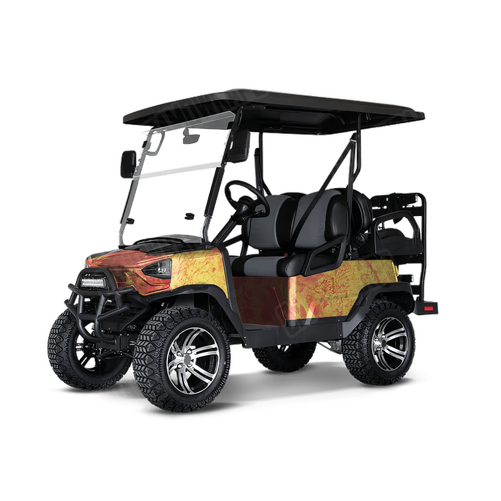 Realtree WAV3 Solar Blaze Camo Golf Cart Vinyl Wrap