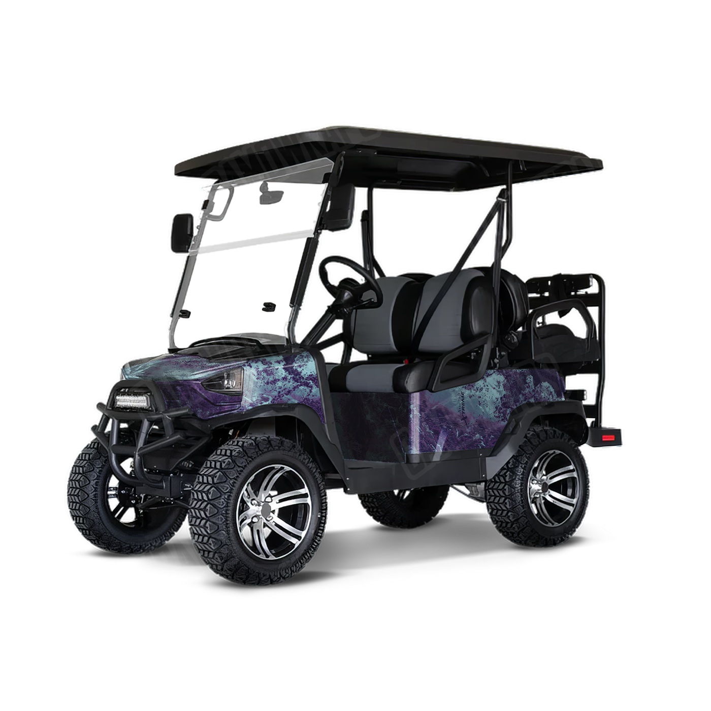 Realtree XTREME Frozen Grape Golf Cart Camo Vinyl Wrap