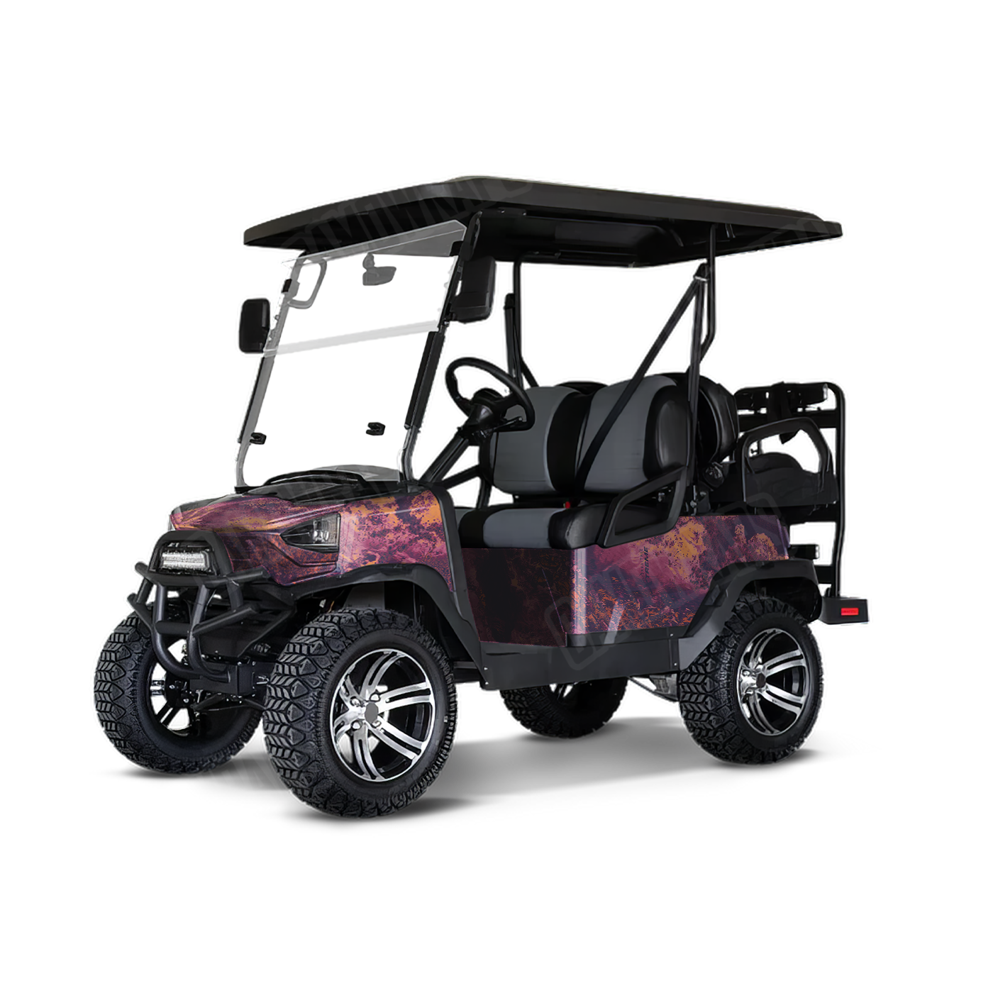 Realtree XTREME Gothic Grape Golf Cart Camo Vinyl Wrap