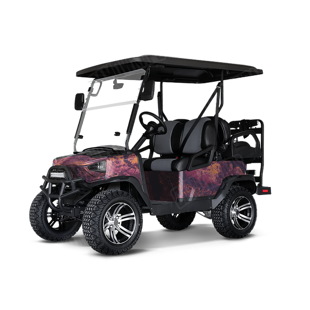 Realtree XTREME Gothic Grape Camo Golf Cart Vinyl Wrap
