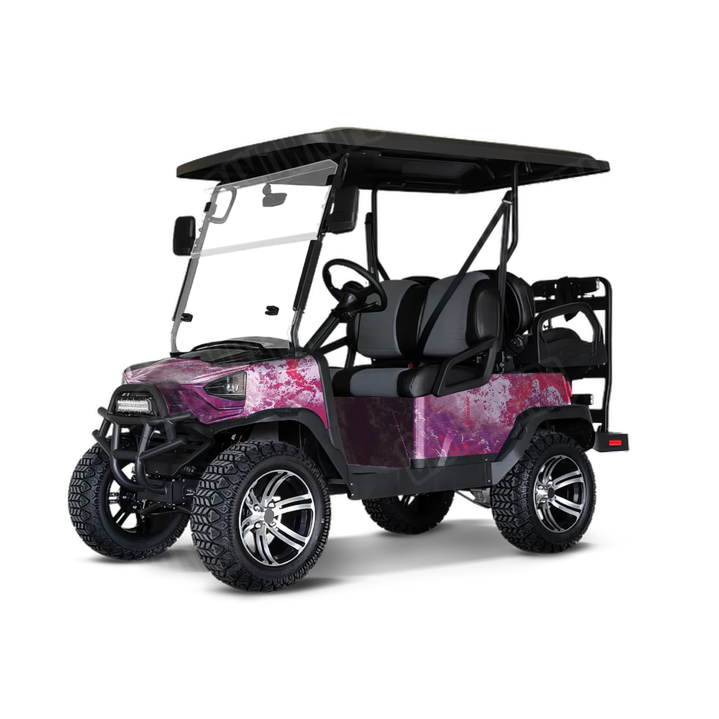 Realtree XTREME Hot Pop Golf Cart Camo Vinyl Wrap