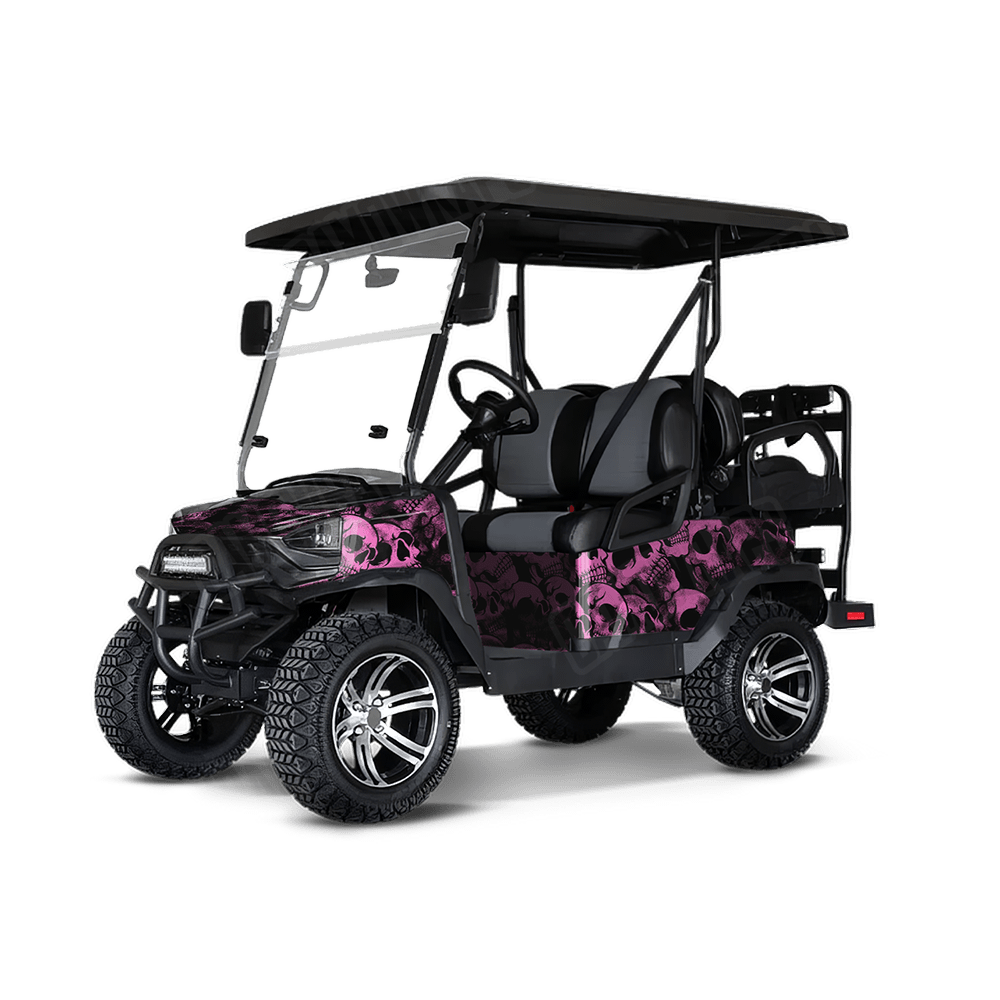 Skull Pink Golf Cart Wraps