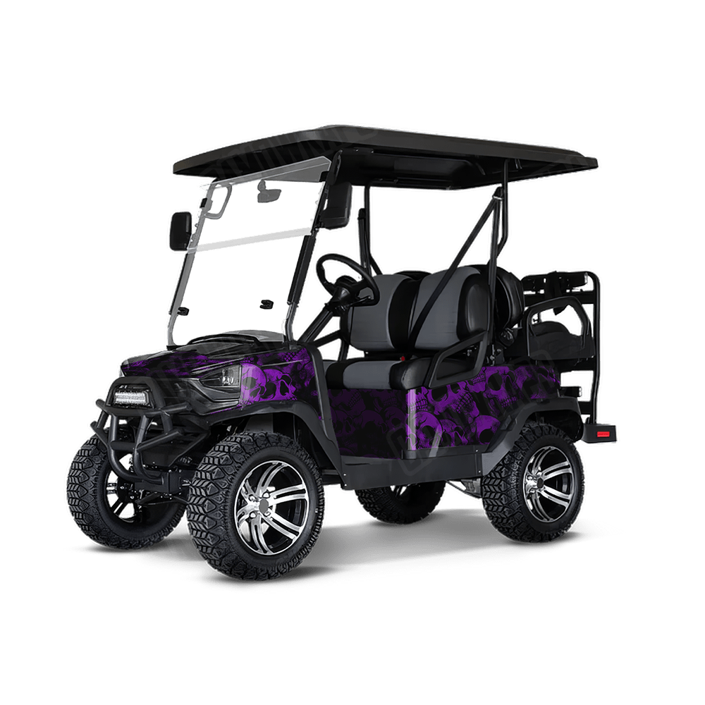 Skull Purple Golf Cart Wraps