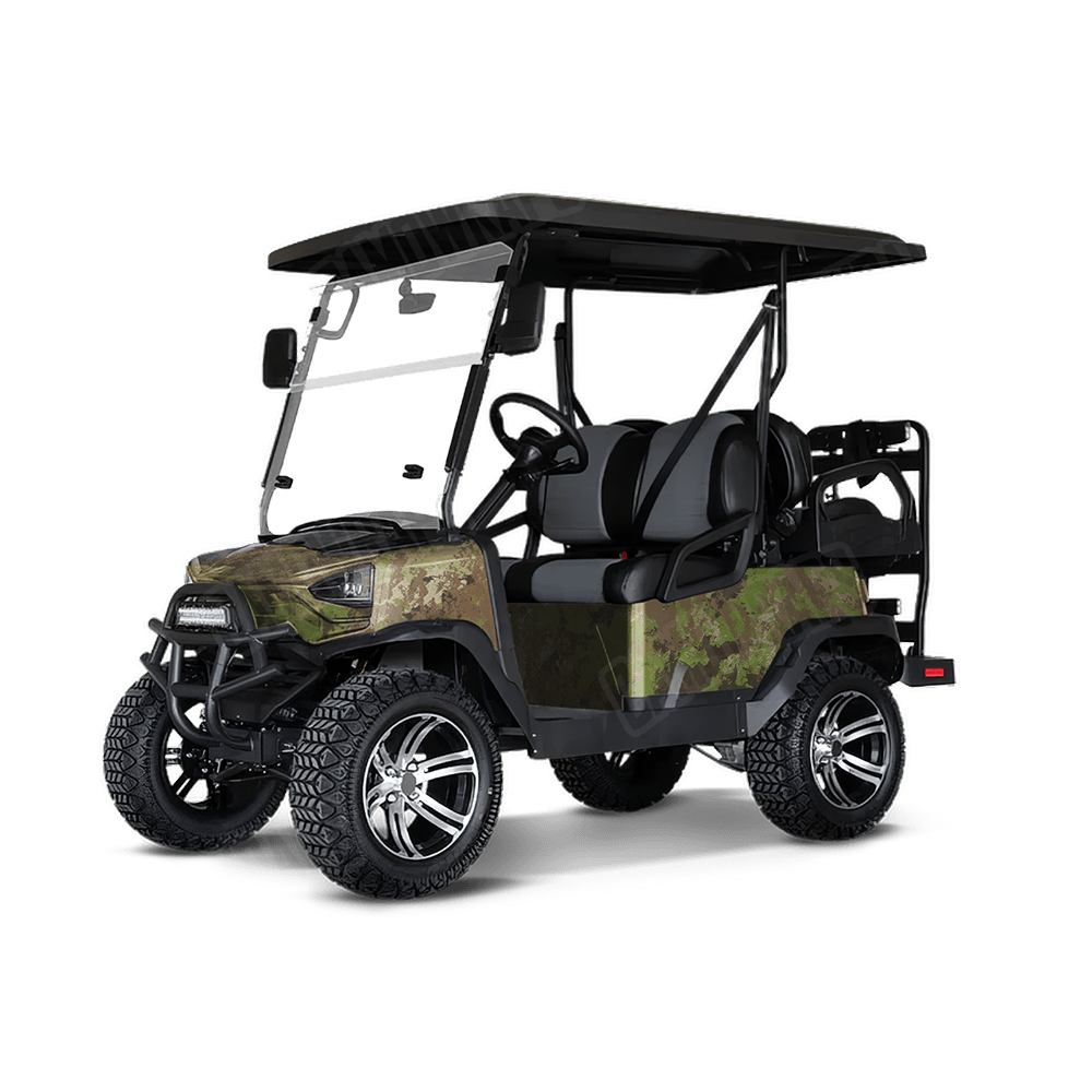 Substrate Springfield Camo Golf Cart Vinyl Wrap