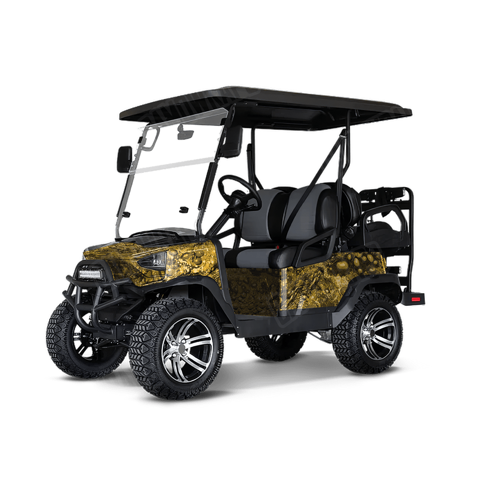 Toadaflage Yellow Camo Golf Cart Vinyl Wrap