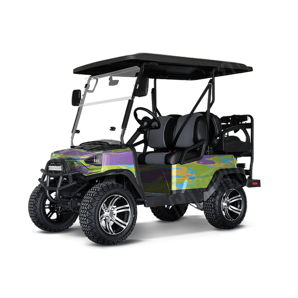 Vietnam Tiger Stripe Carnival Golf Cart Camo Vinyl Wrap