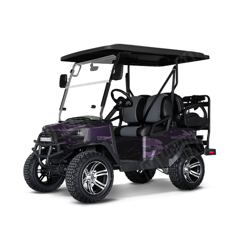 Vietnam Tiger Stripe Darkwing Golf Cart Camo Vinyl Wrap
