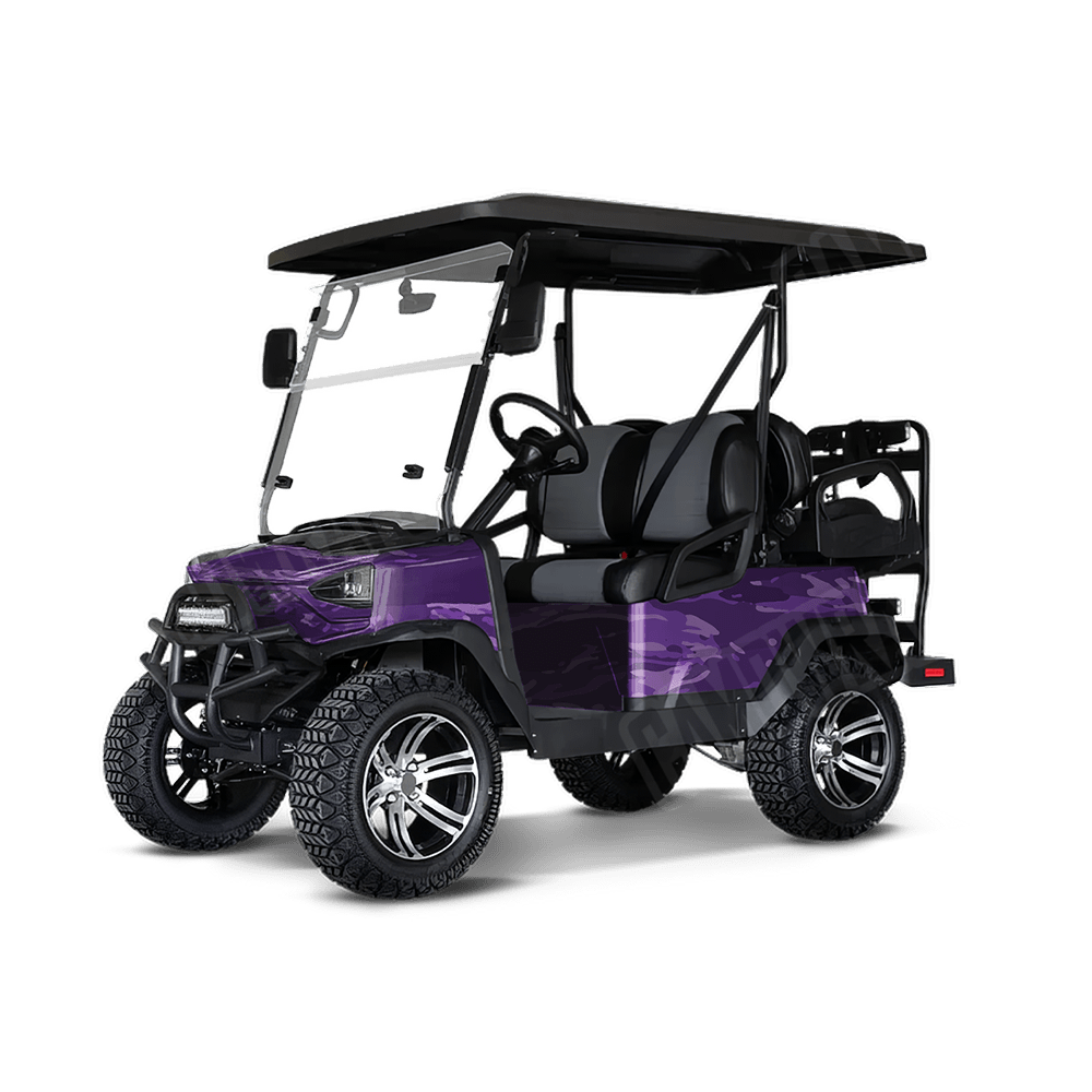 Vietnam Tiger Stripe Elite Purple Golf Cart Camo Vinyl Wrap