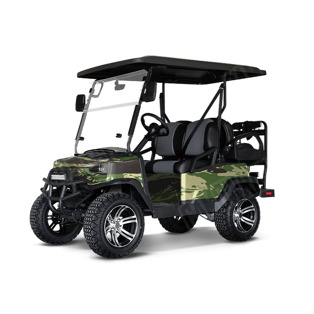 Vietnam Tiger Stripe Jungle Golf Cart Camo Vinyl Wrap