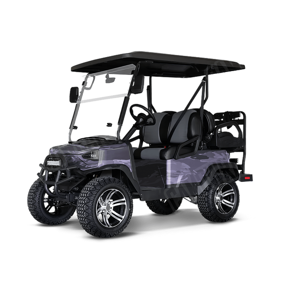 Vietnam Tiger Stripe Lilac Golf Cart Camo Vinyl Wrap