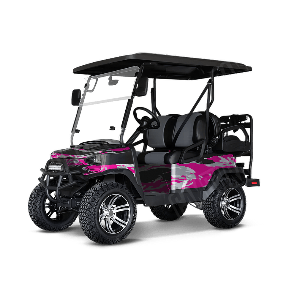 Vietnam Tiger Stripe Magenta Tiger Golf Cart Camo Vinyl Wrap