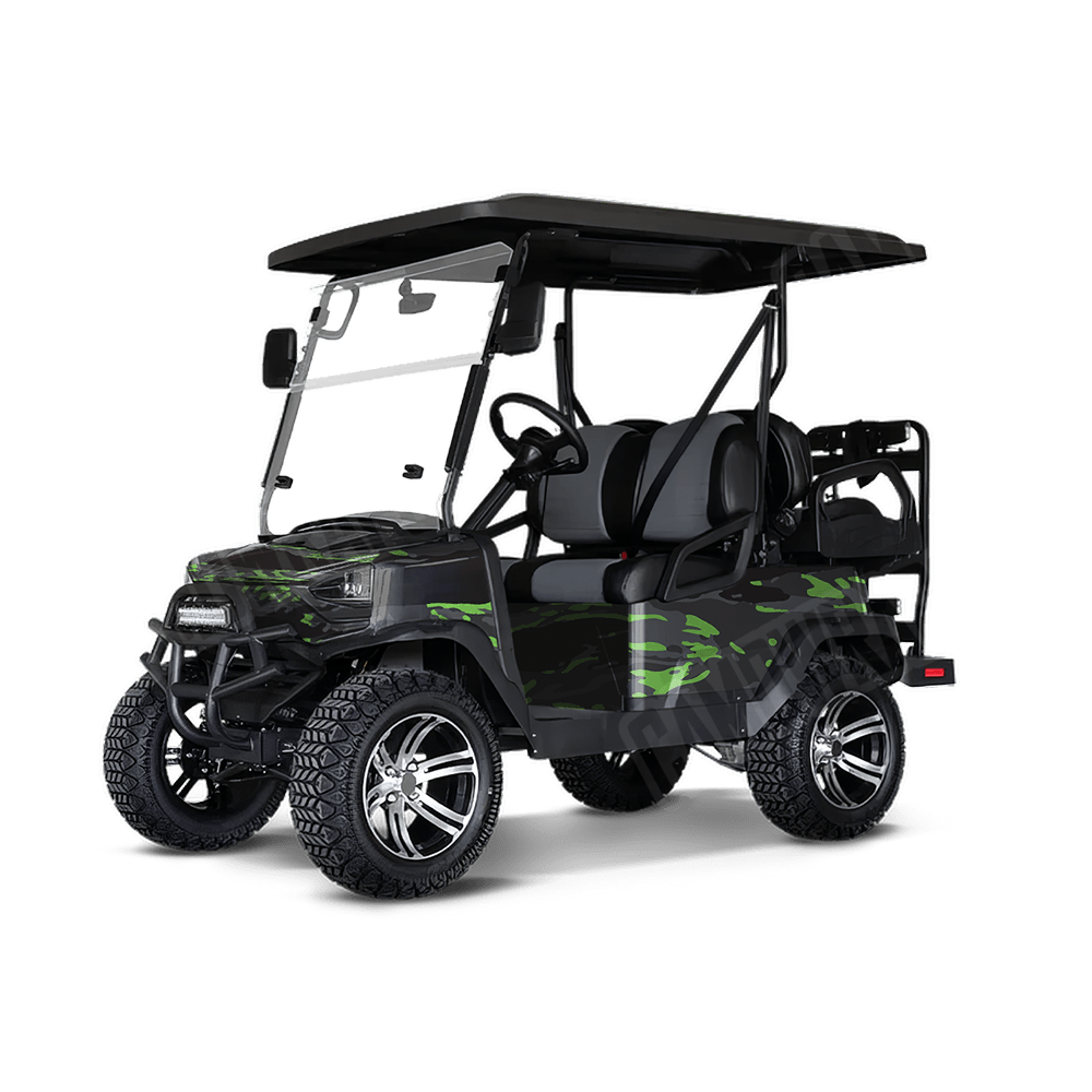 Vietnam Tiger Stripe Metro Green Golf Cart Camo Vinyl Wrap