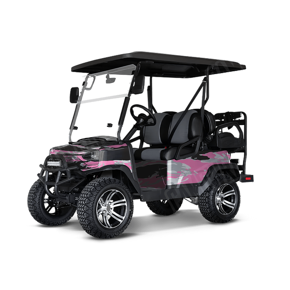 Vietnam Tiger Stripe Pink Tiger Golf Cart Camo Vinyl Wrap