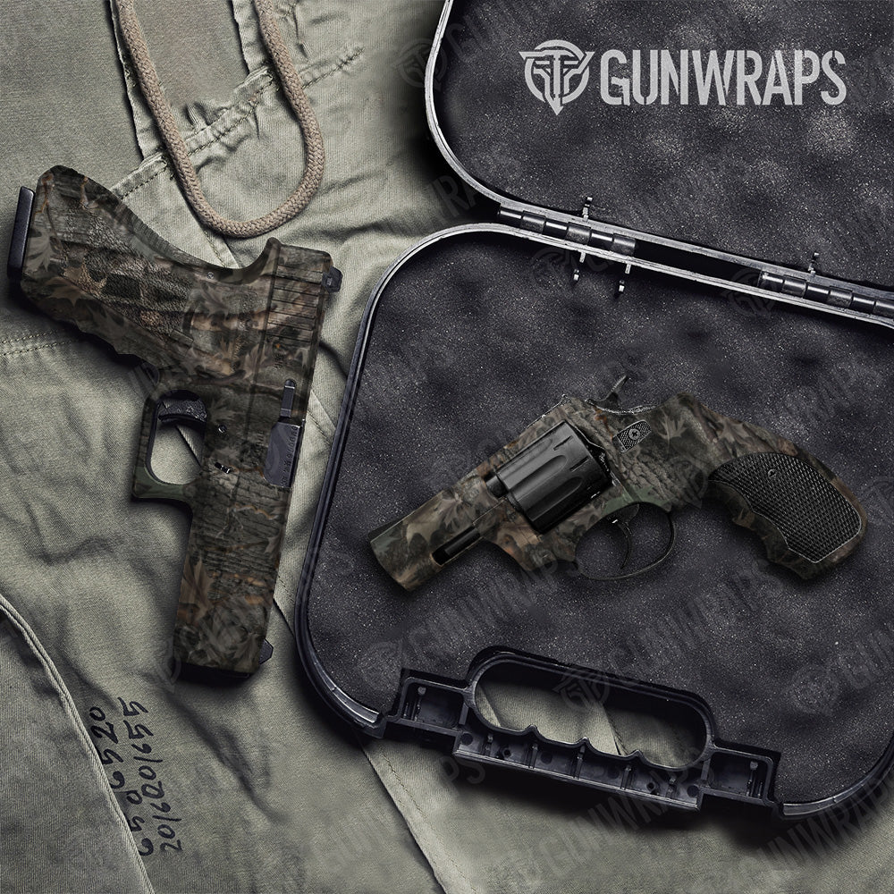 Handgun Nature Mossy Woodland Camo Gun Skin Vinyl Wrap