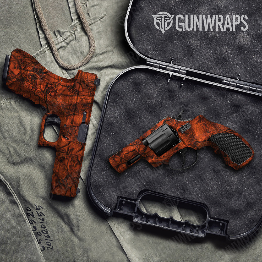 Handgun Nature Orange Forest Camo Gun Skin Vinyl Wrap
