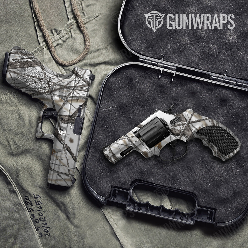 Handgun Nature Snowstorm Camo Gun Skin Vinyl Wrap