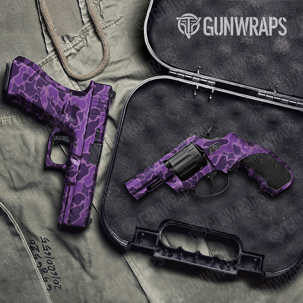 Old School Duck Elite Purple Handgun Gun Skin Vinyl Wraps