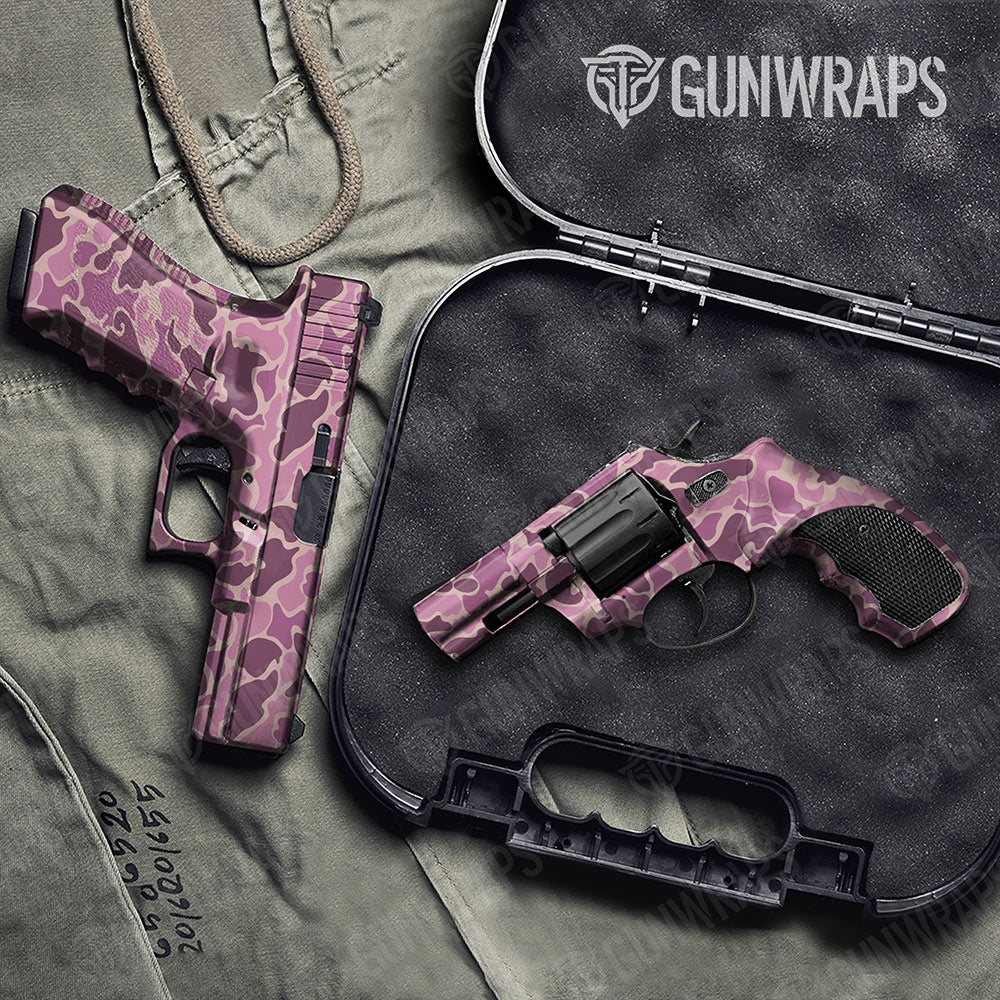 Old School Duck Floral Handgun Gun Skin Vinyl Wraps