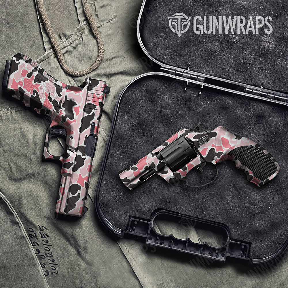 Old School Duck Pink Handgun Gun Skin Vinyl Wraps