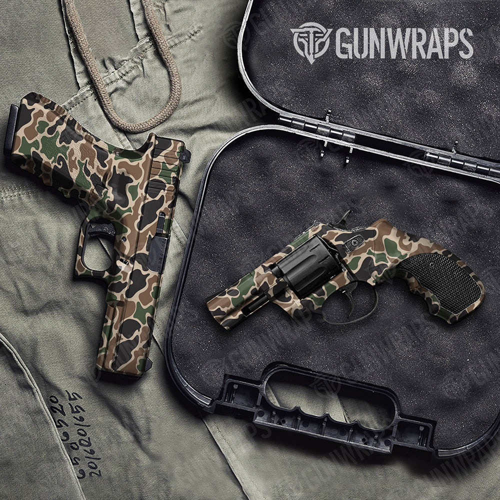 Old School Duck Woodland Handgun Gun Skin Vinyl Wraps