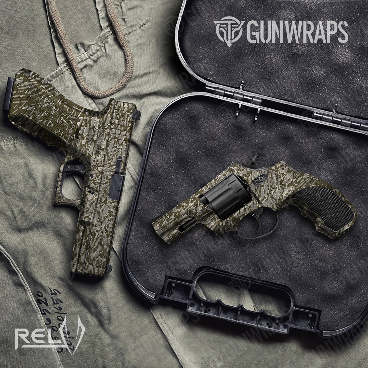 Handgun X1 RELV Dynohyde Camo Gun Skin Vinyl Wrap