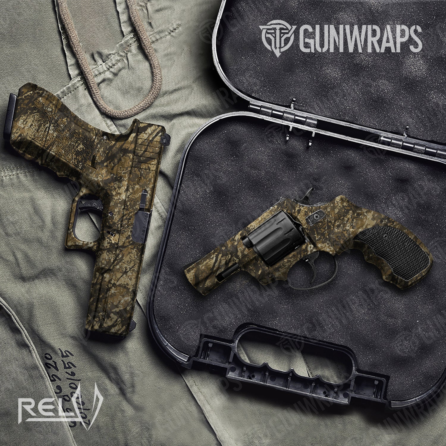 Handgun X1 RELV Harvester Camo Gun Skin Vinyl Wrap