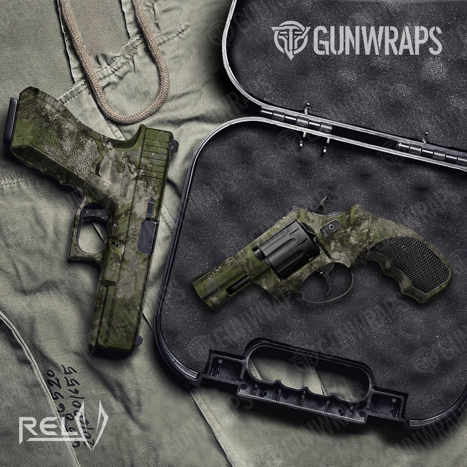 Handgun X1 RELV Tunnel Rat Camo Gun Skin Vinyl Wrap