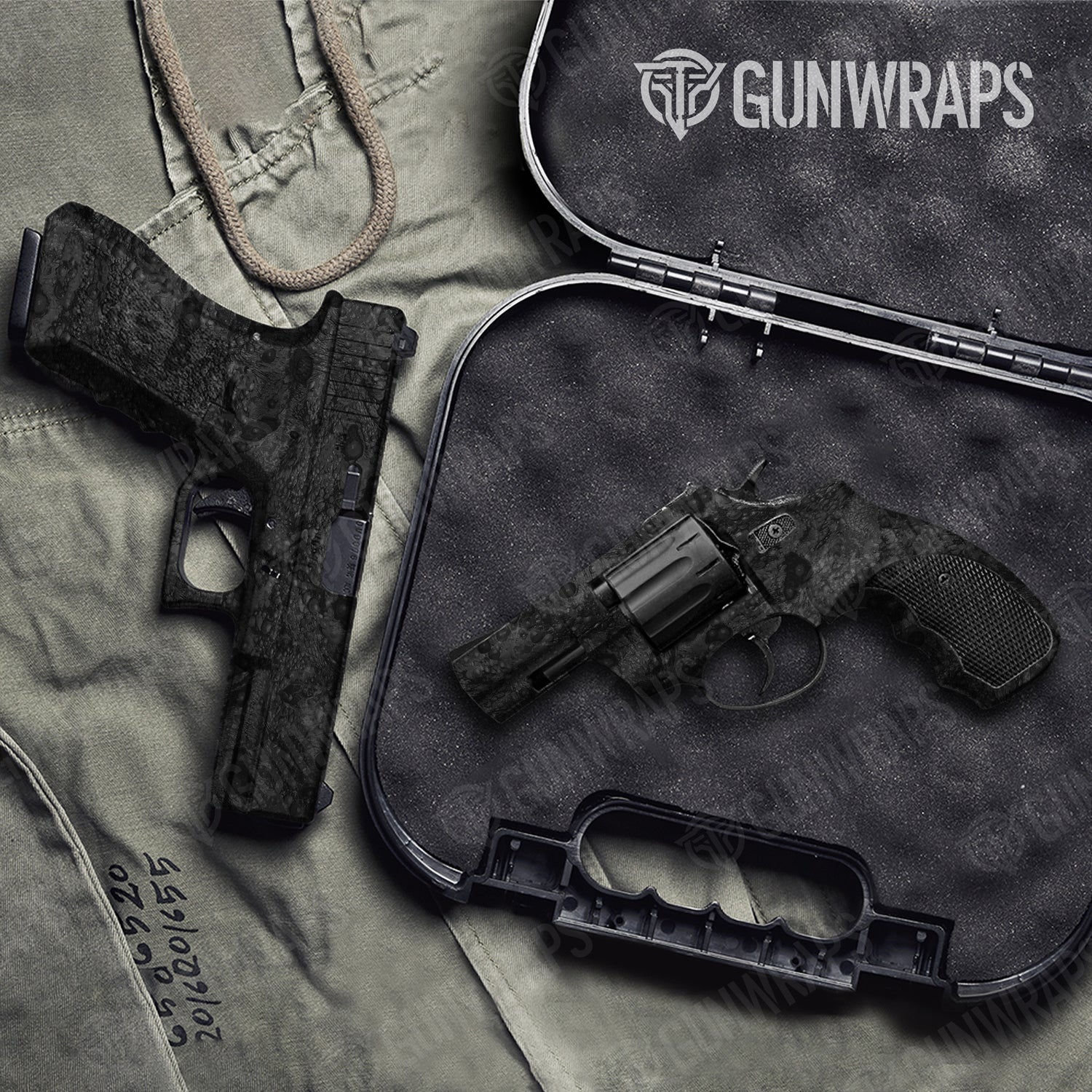 Handgun Toadaflage Black Camo Gun Skin Vinyl Wrap