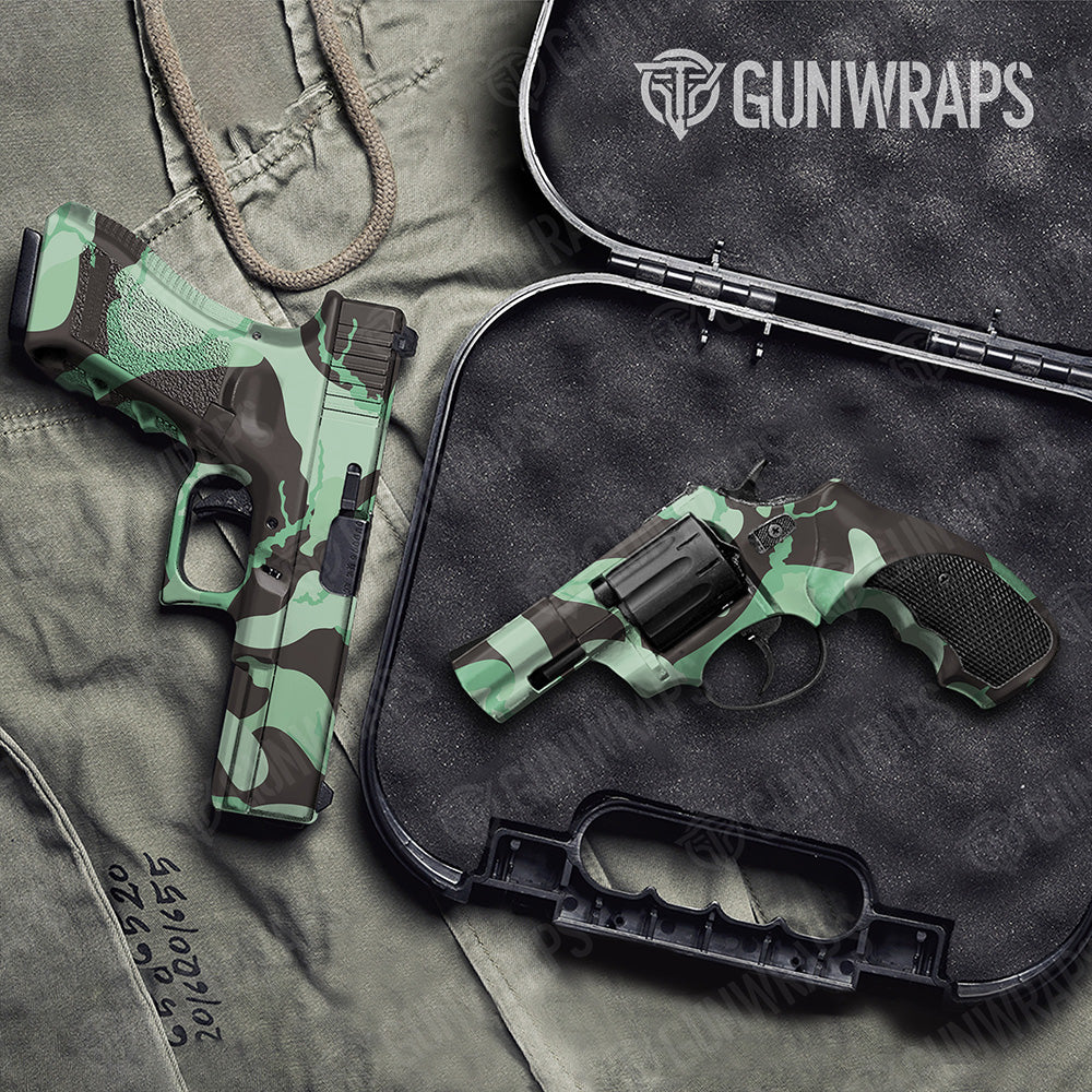 Handgun Ragged XL Mint Chocolate Chip Camo Gun Skin Vinyl Wrap