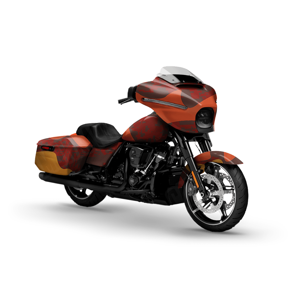 Compound Autumn Motorcycle Camo Vinyl Wrap