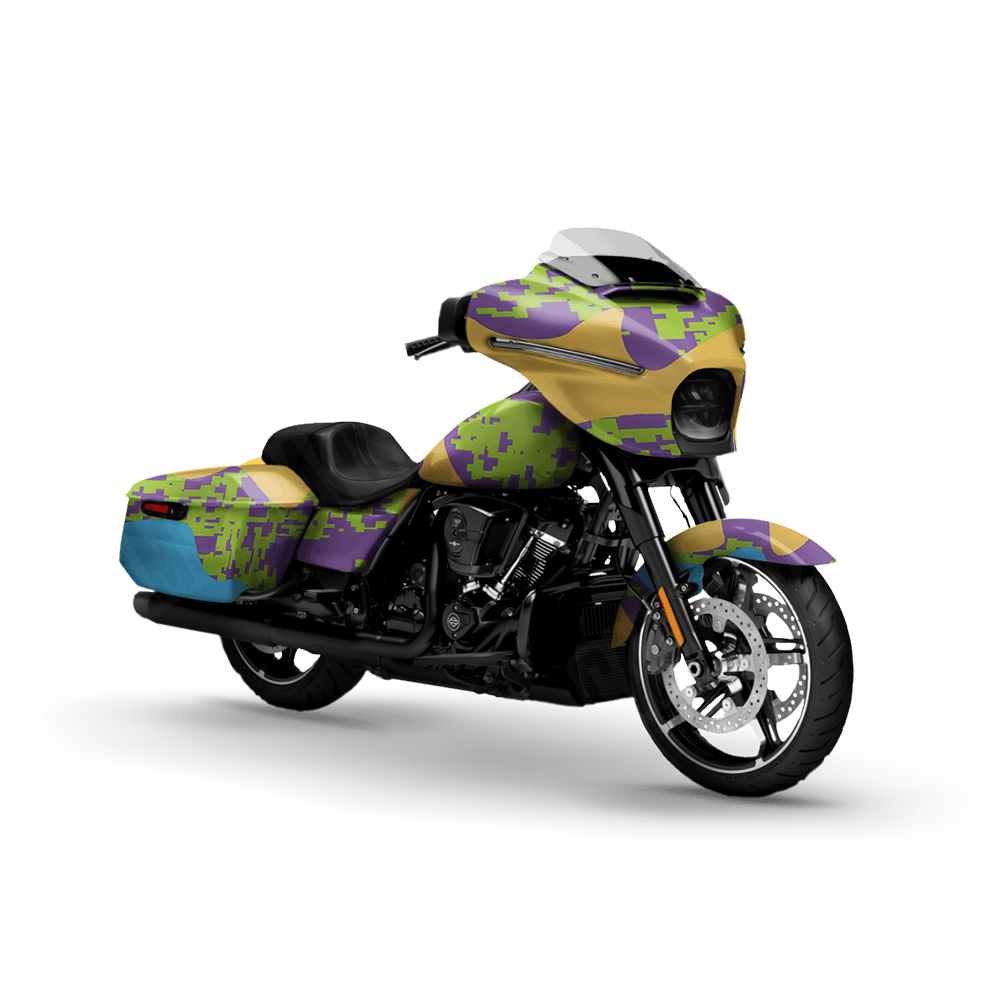 Compound Carnival Motorcycle Camo Vinyl Wrap