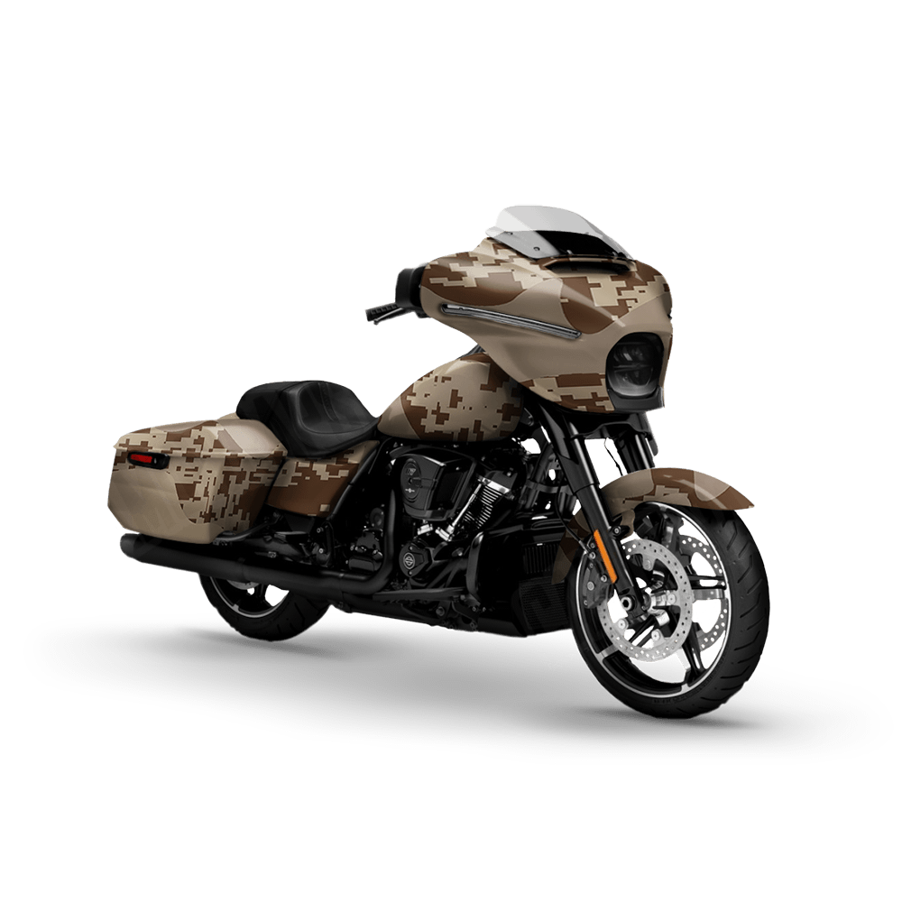 Compound Desert Motorcycle Camo Vinyl Wrap