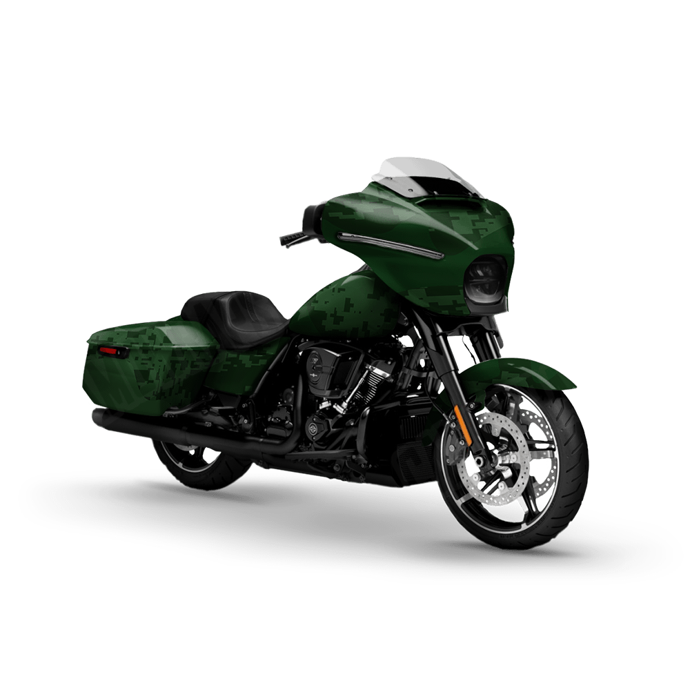 Compound Elite Green Motorcycle Camo Vinyl Wrap