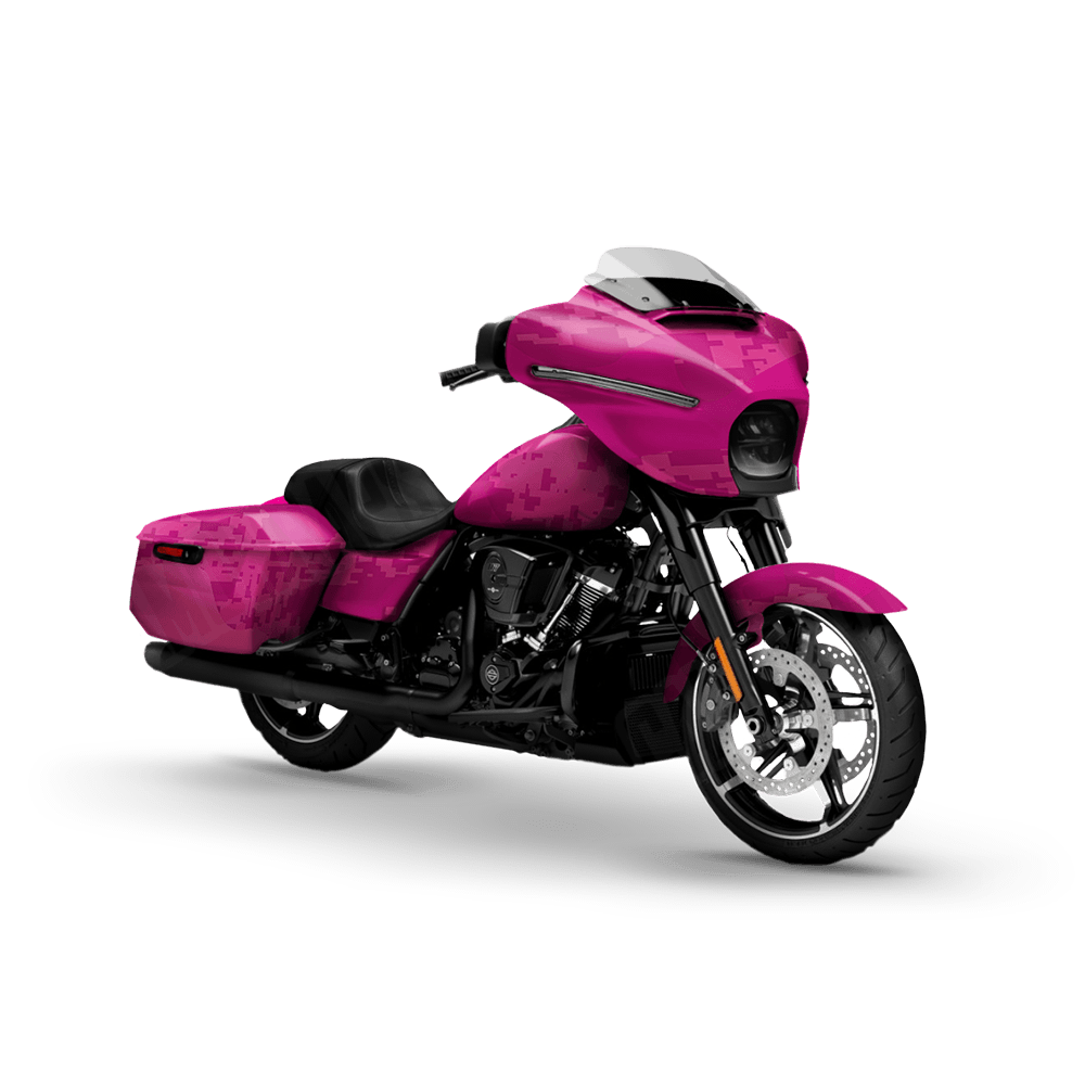 Compound Elite Magenta Motorcycle Camo Vinyl Wrap