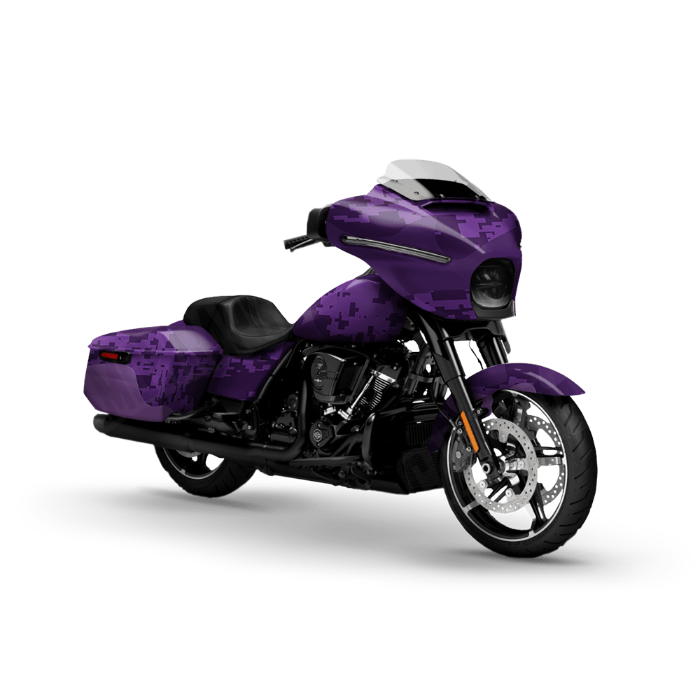 Compound Elite Purple Motorcycle Camo Vinyl Wrap