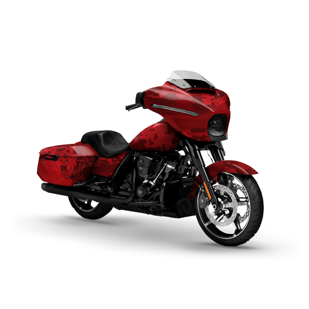 Compound Elite Red Motorcycle Camo Vinyl Wrap