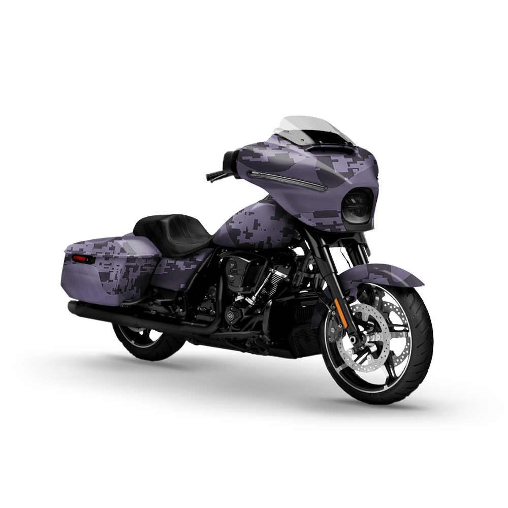Compound Lilac Motorcycle Camo Vinyl Wrap