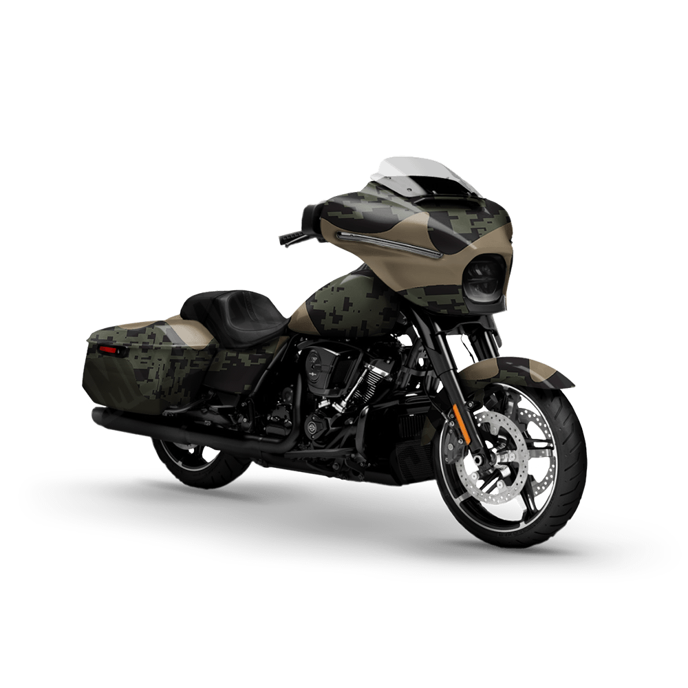 Compound Militant Green Motorcycle Camo Vinyl Wrap