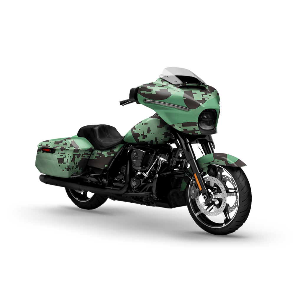 Compound Mint Chocolate Chip Motorcycle Camo Vinyl Wrap