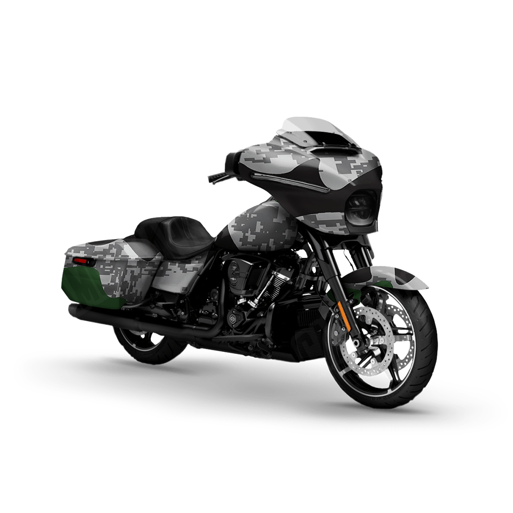 Compound Urban Green Motorcycle Camo Vinyl Wrap