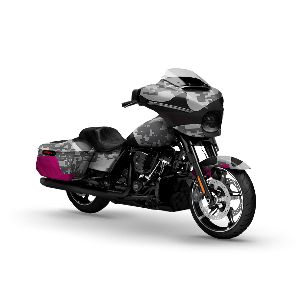 Compound Urban Magenta Motorcycle Camo Vinyl Wrap