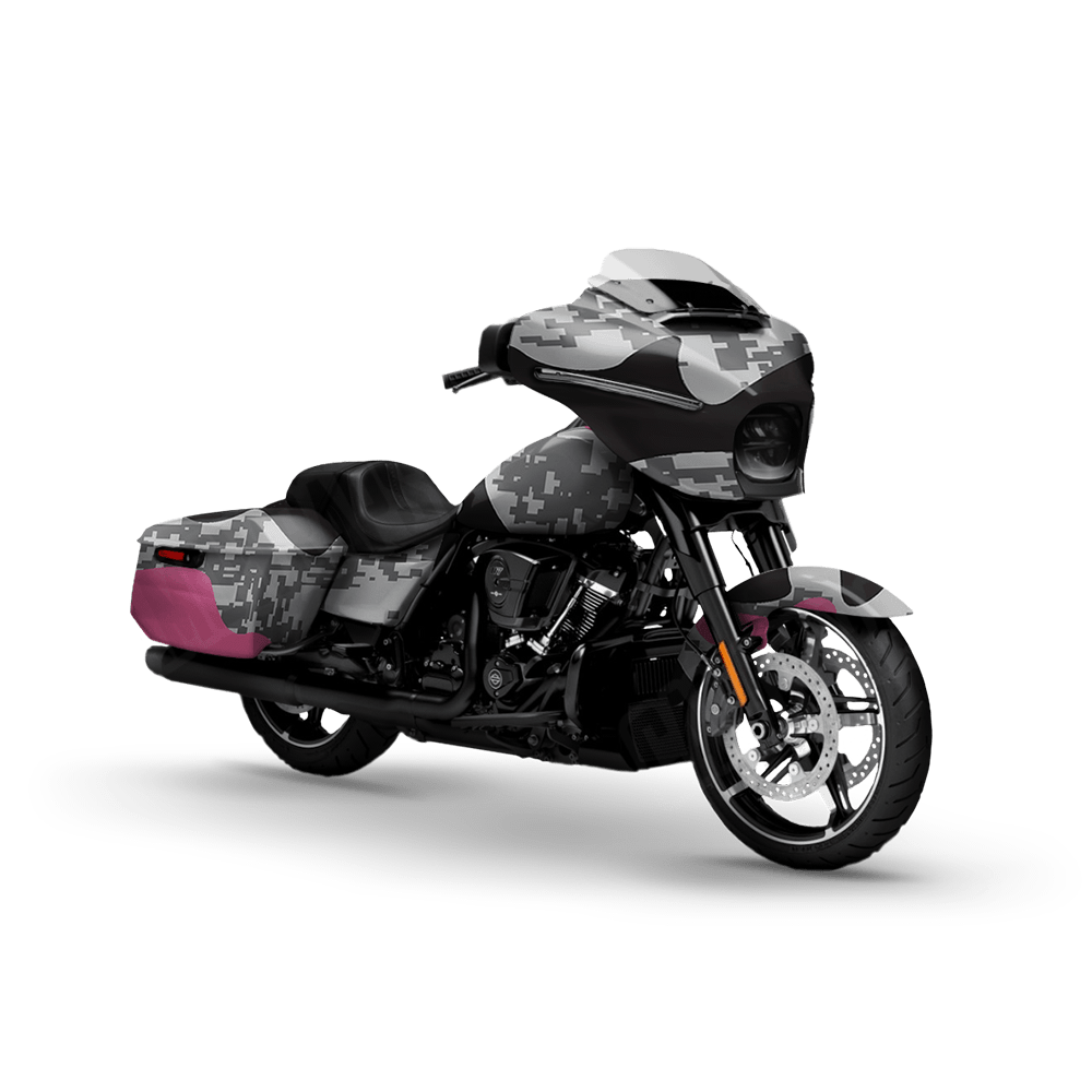 Compound Urban Pink Motorcycle Camo Vinyl Wrap