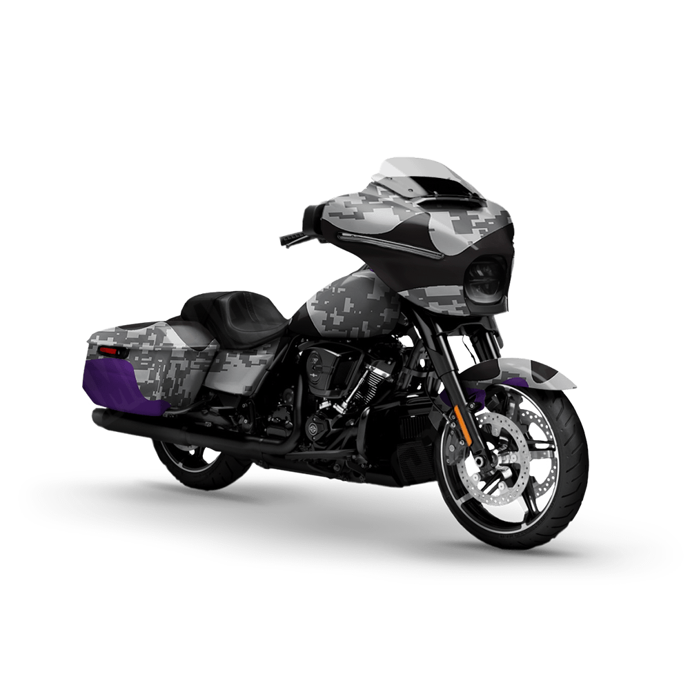 Compound Urban Purple Motorcycle Camo Vinyl Wrap